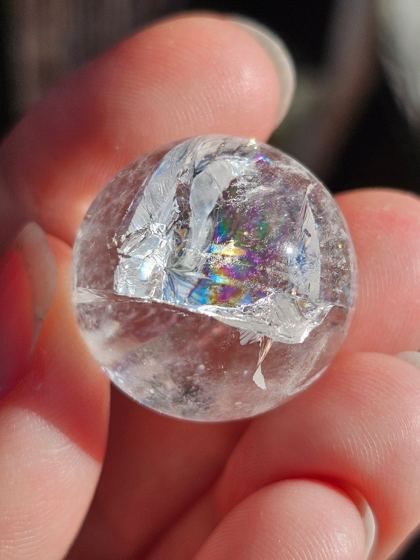 Petite sphère en cristal de roche n°13