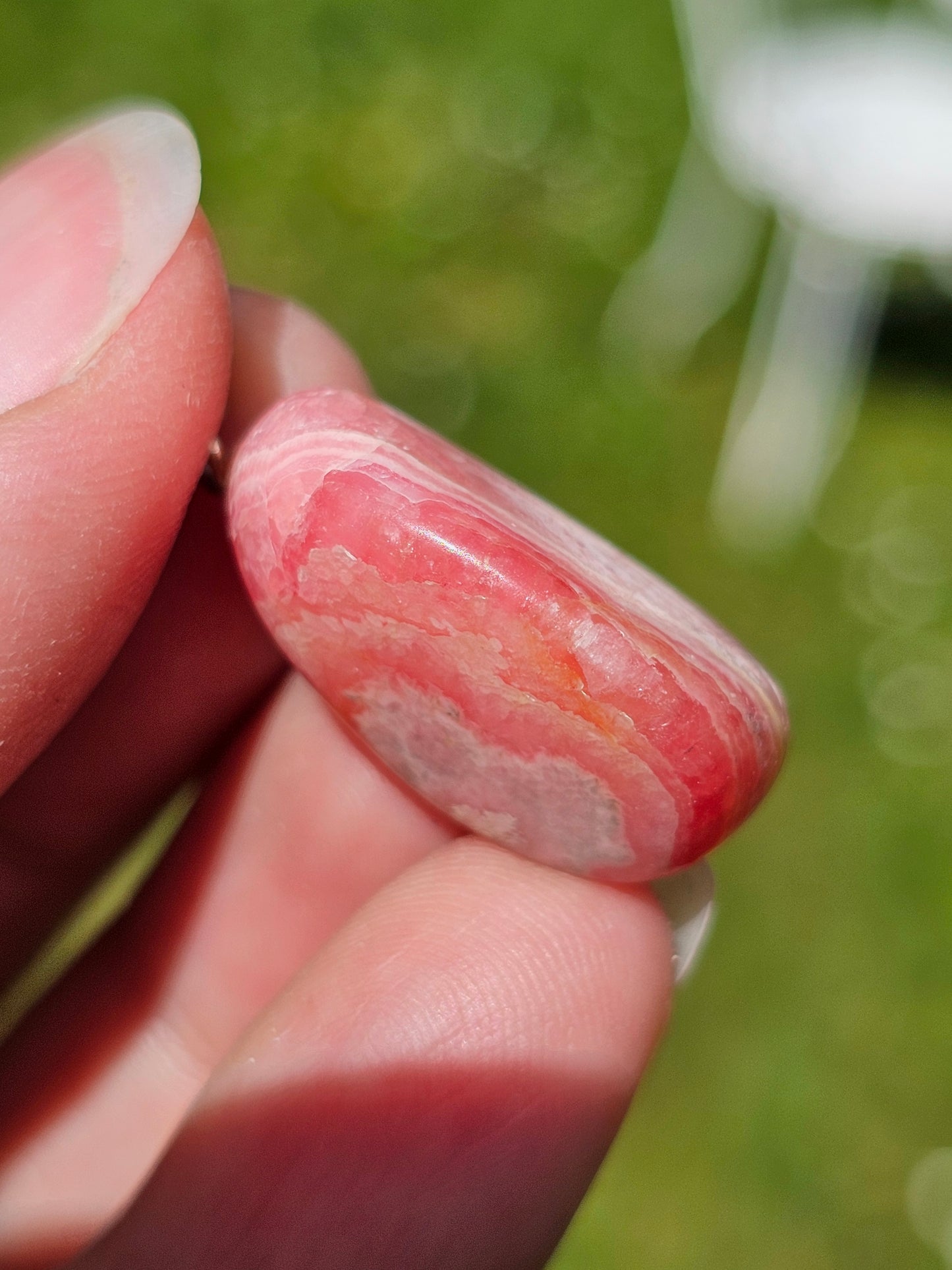 Pendentif pierre roulée de Rhodochrosite