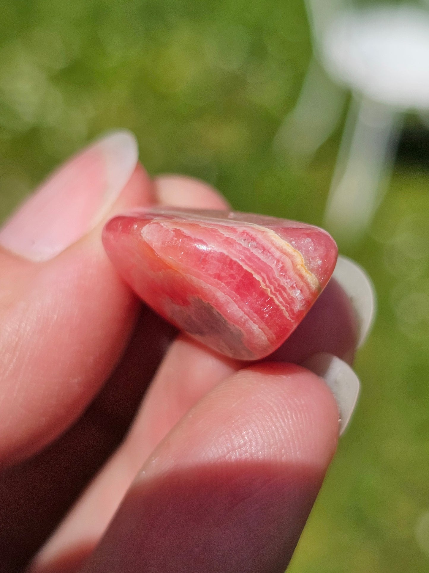 Pendentif pierre roulée de Rhodochrosite