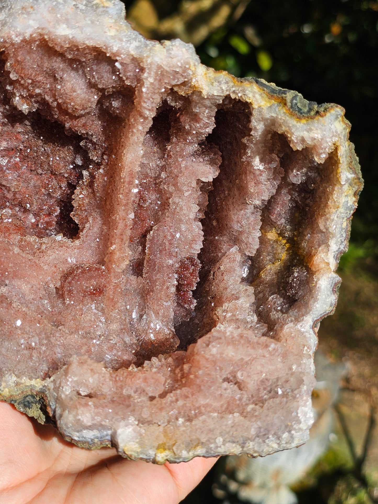 Superbe Géode d'Améthyste et Quartz hématoïde du Maroc