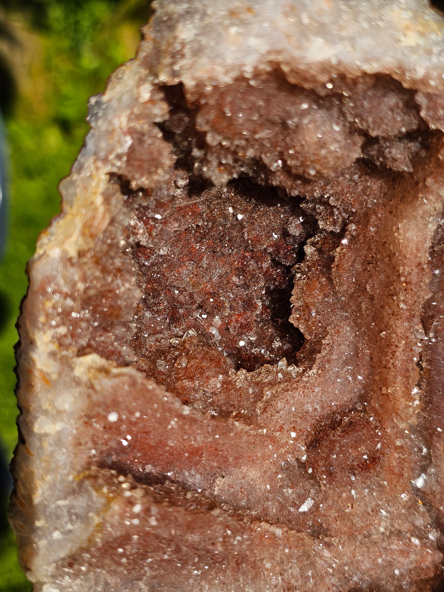 Superbe Géode d'Améthyste et Quartz hématoïde du Maroc