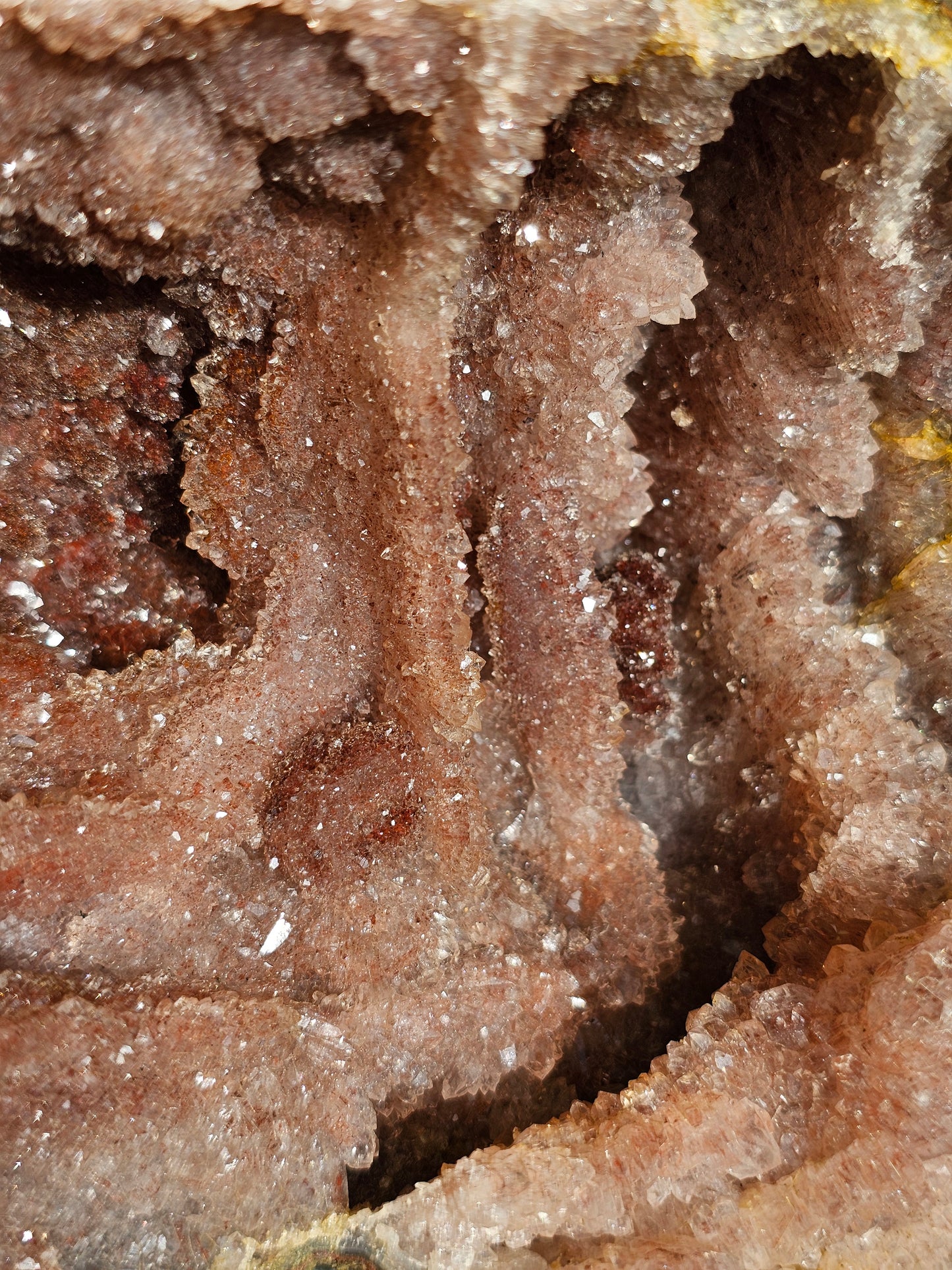Superbe Géode d'Améthyste et Quartz hématoïde du Maroc
