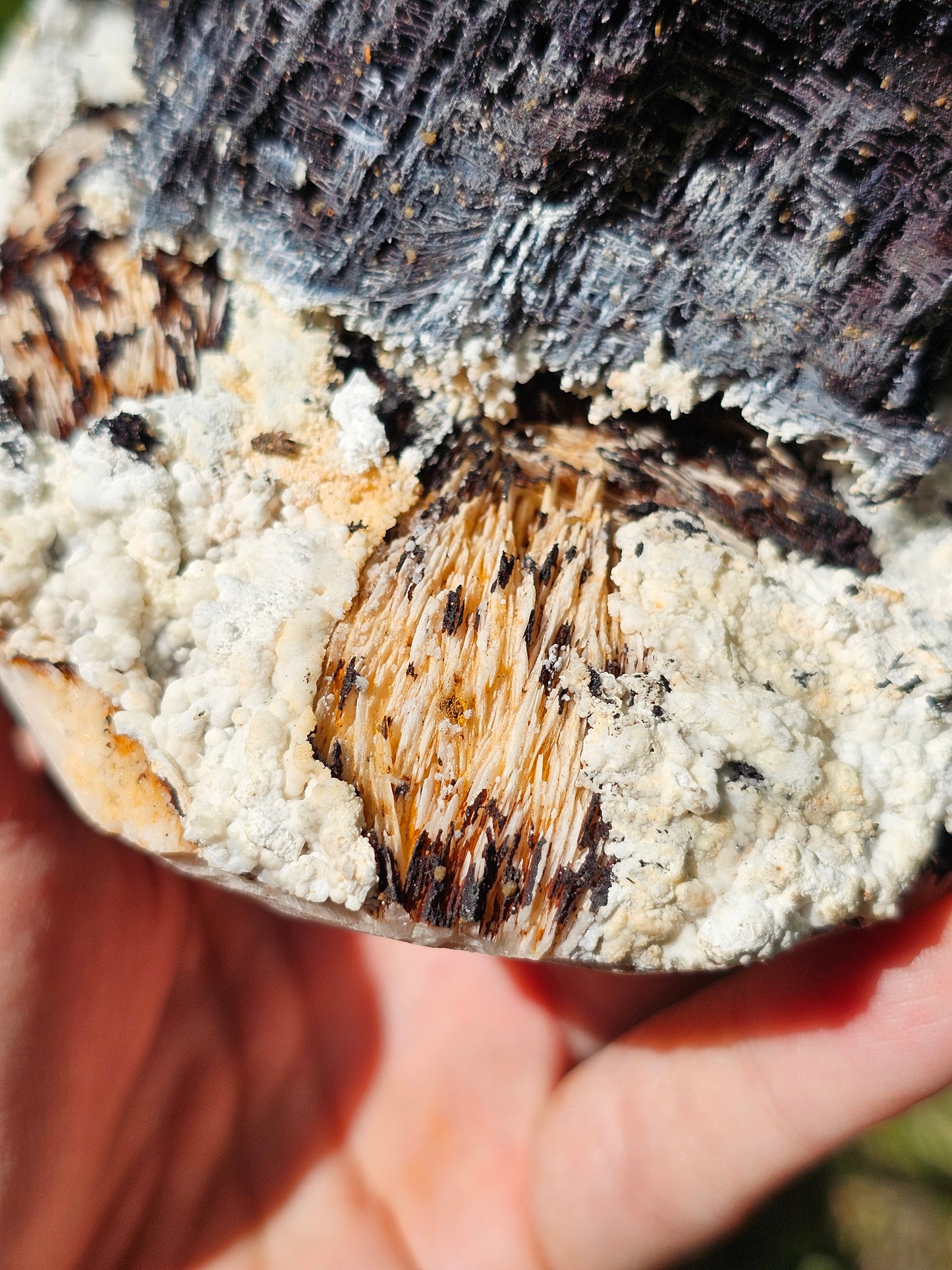 Incroyable Goethite du Maroc avec Baryte, Aragonite et Vanadinite