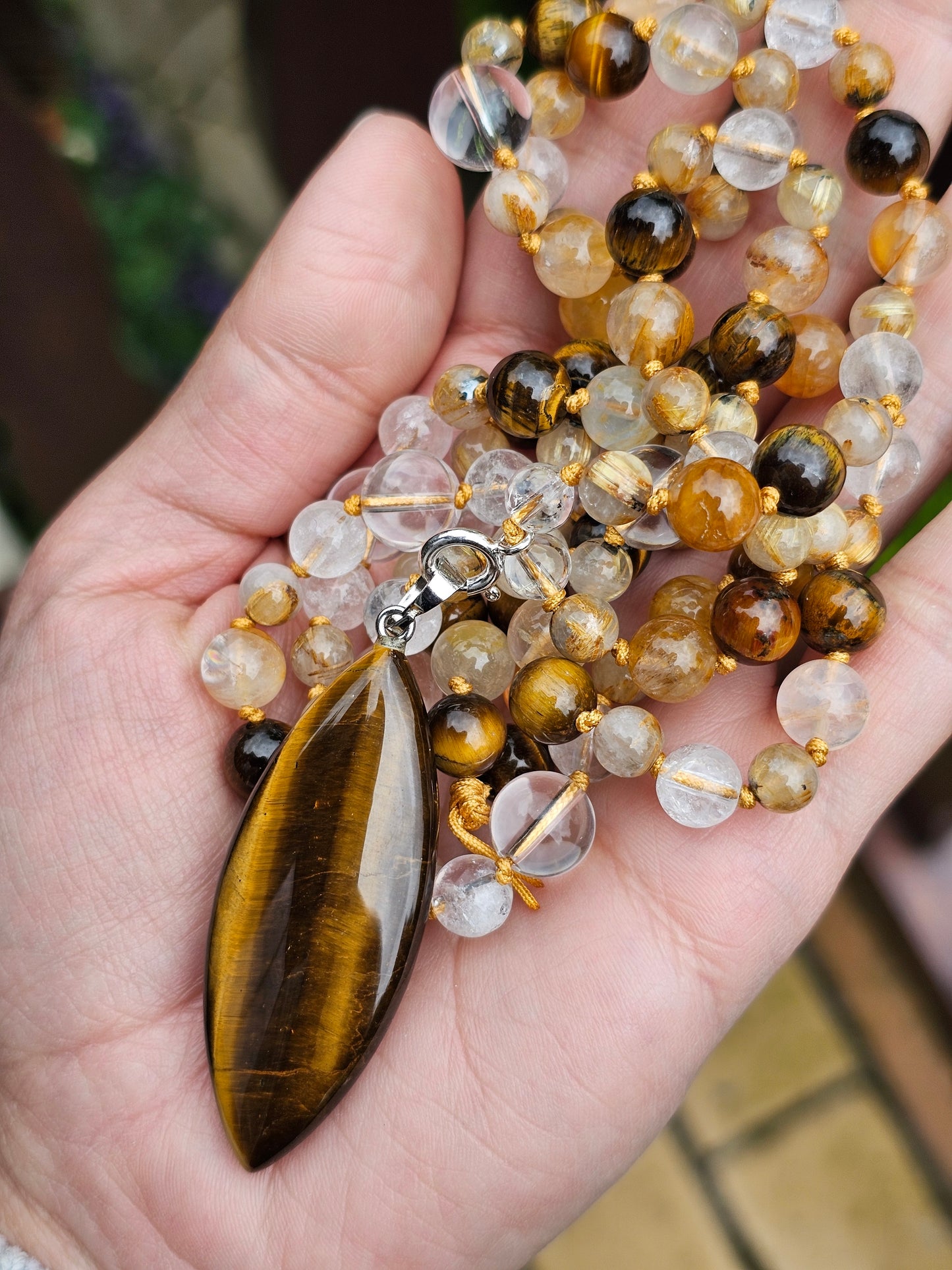 Collier Mala "Powerful" (pendentif à choisir)