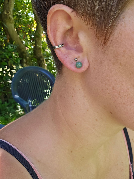 Boucles d'oreilles Aventurine verte