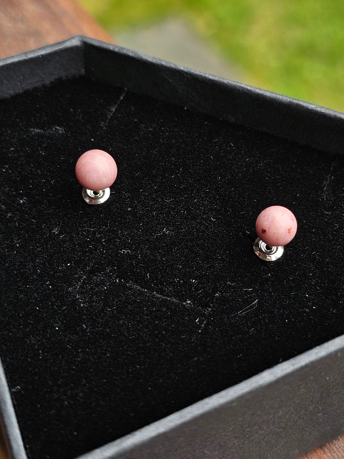 Boucles d'oreilles Rhodonite