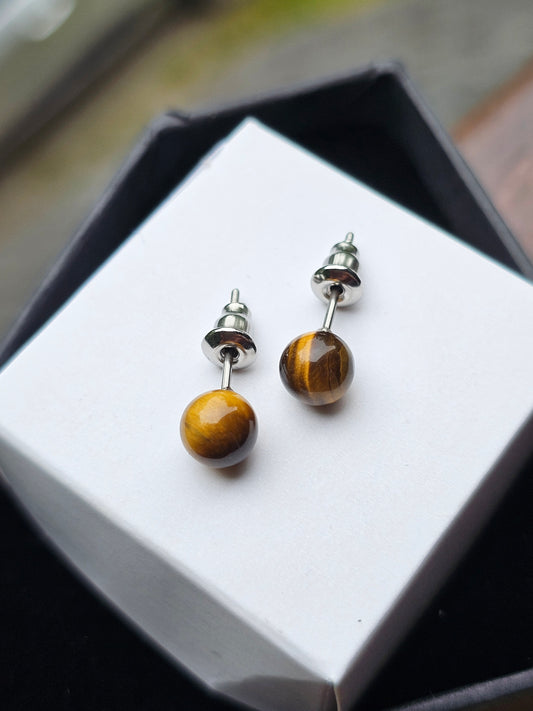 Boucles d'oreilles Œil de tigre