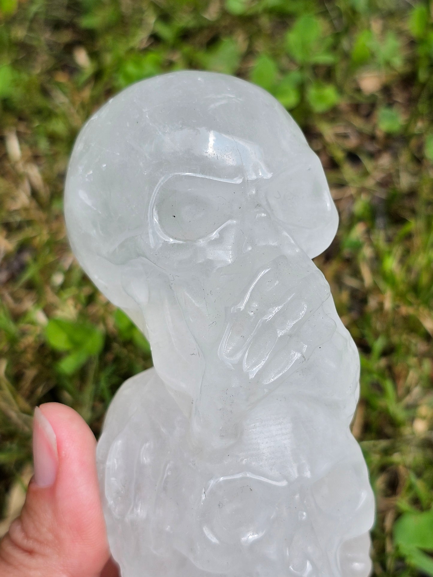 Triple crânes en Quartz (cristal de roche)