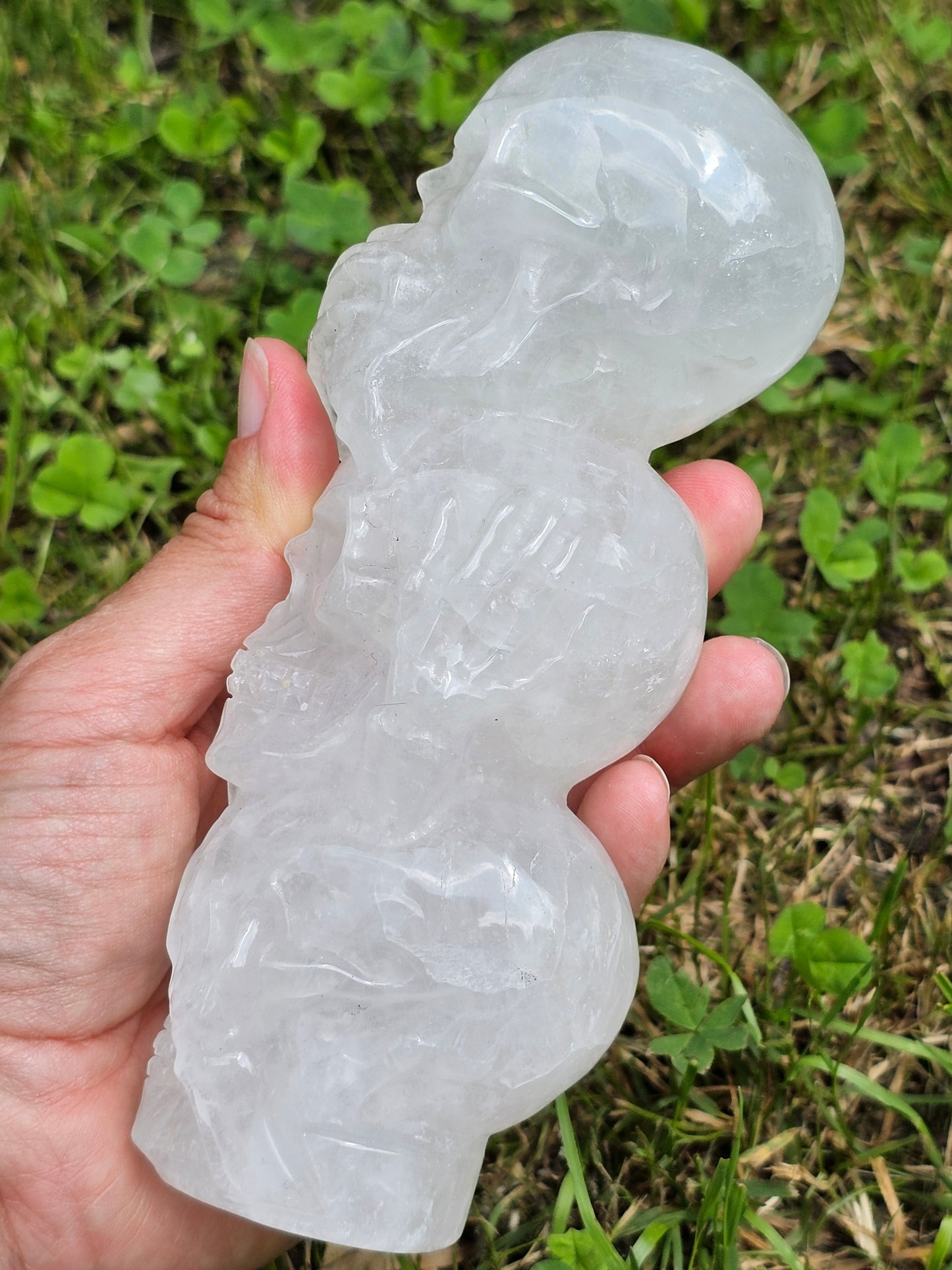 Triple crânes en Quartz (cristal de roche)