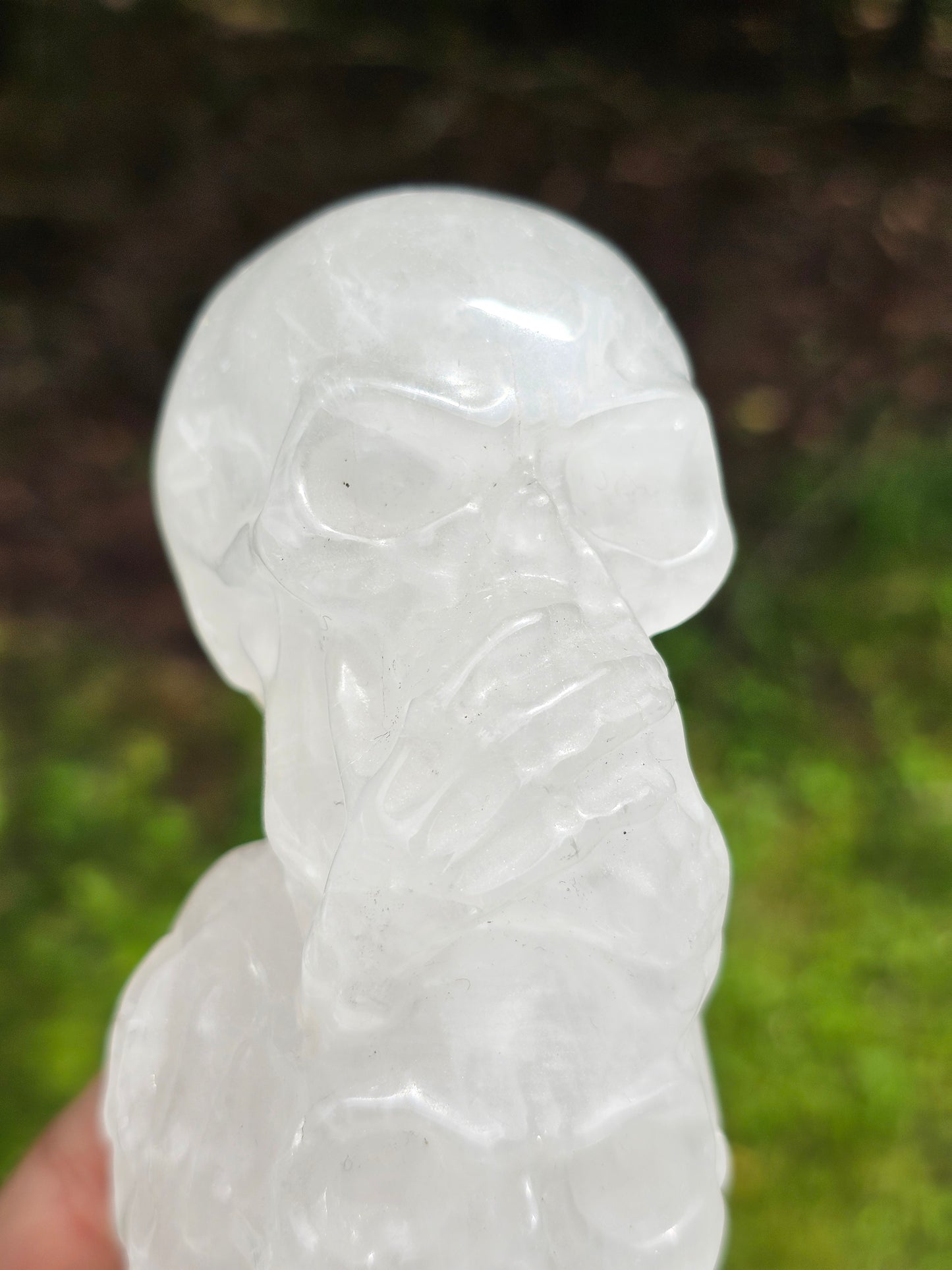 Triple crânes en Quartz (cristal de roche)