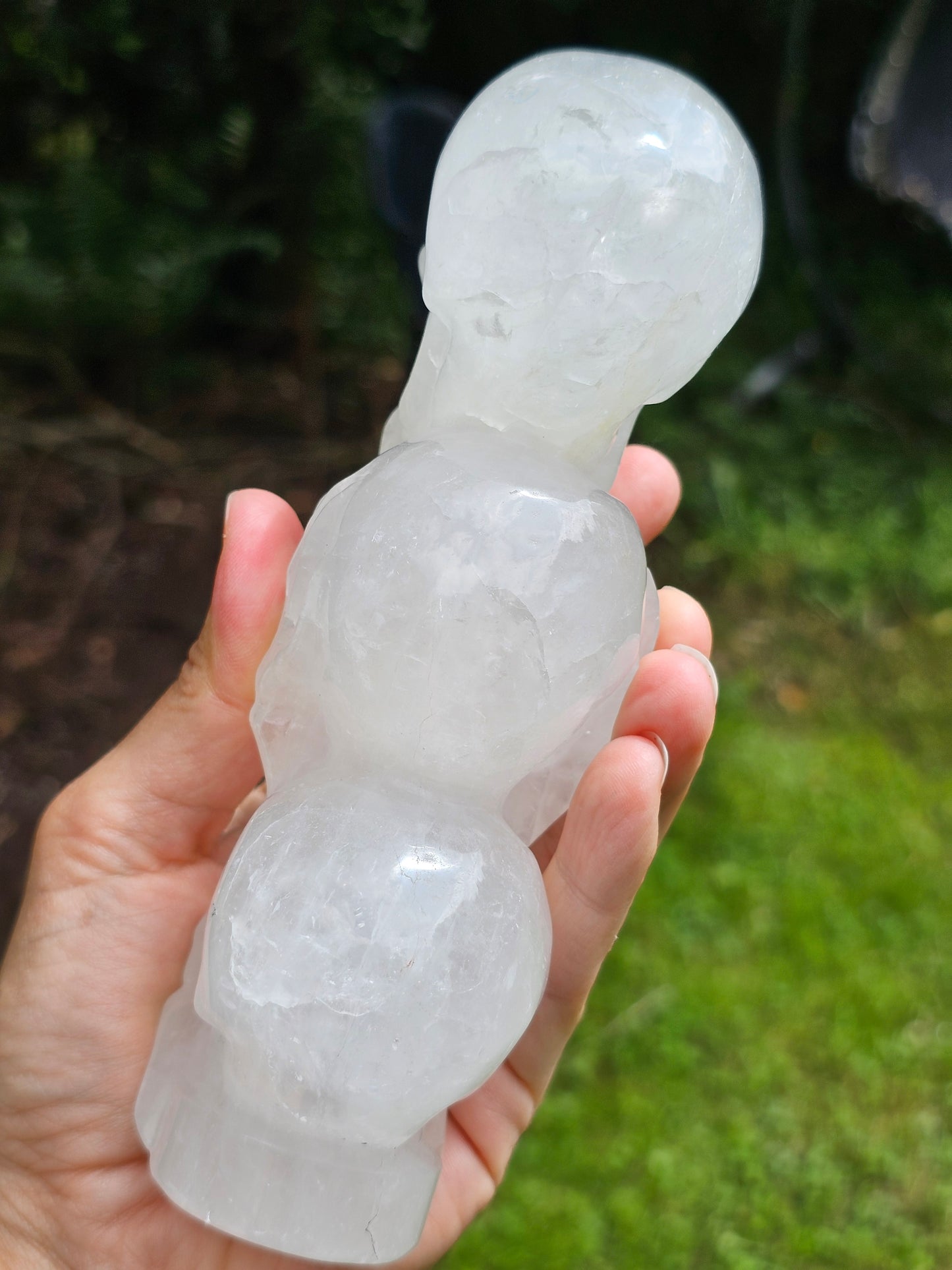 Triple crânes en Quartz (cristal de roche)