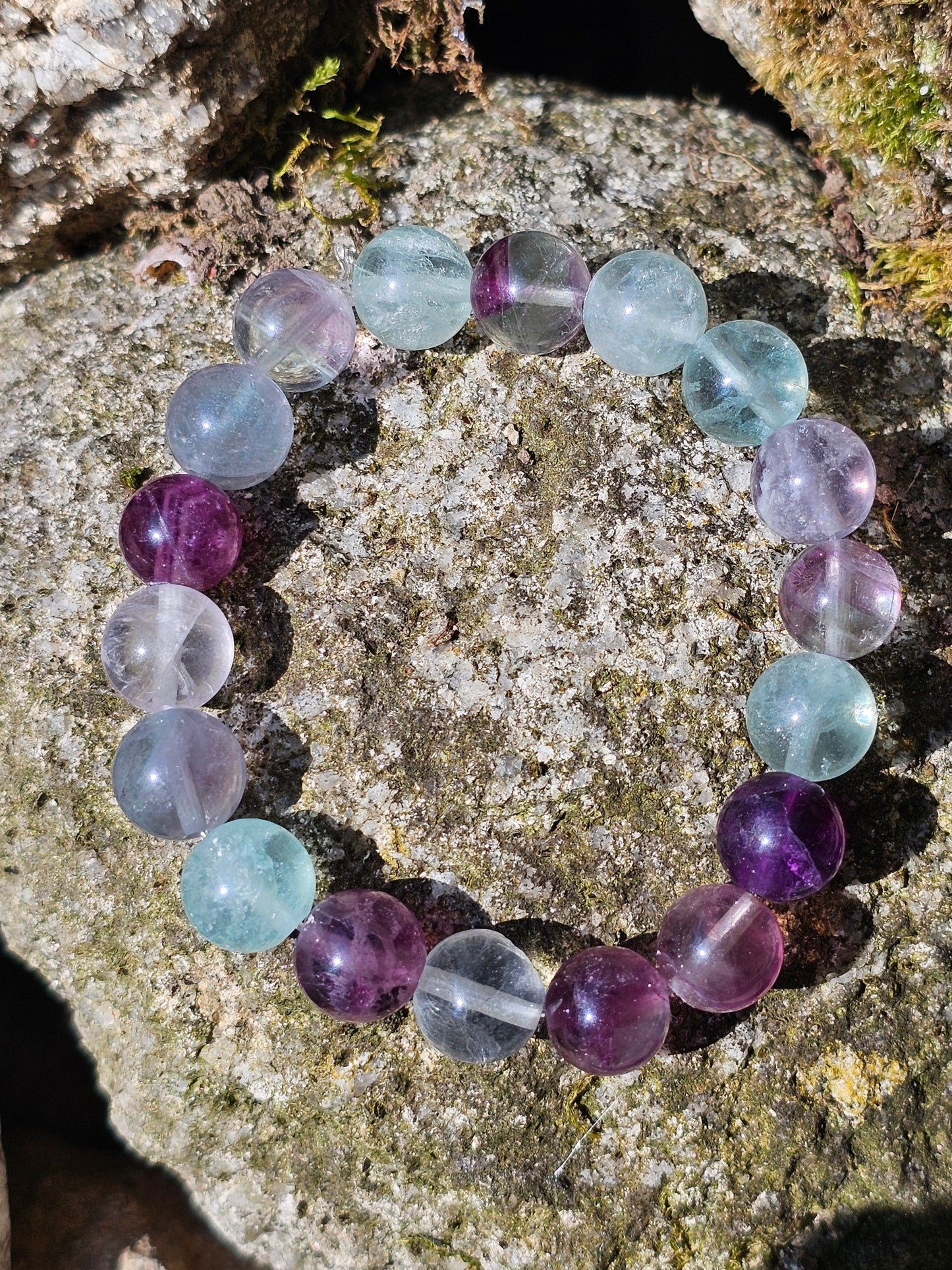 Bracelet Fluorite arc en ciel 10mm