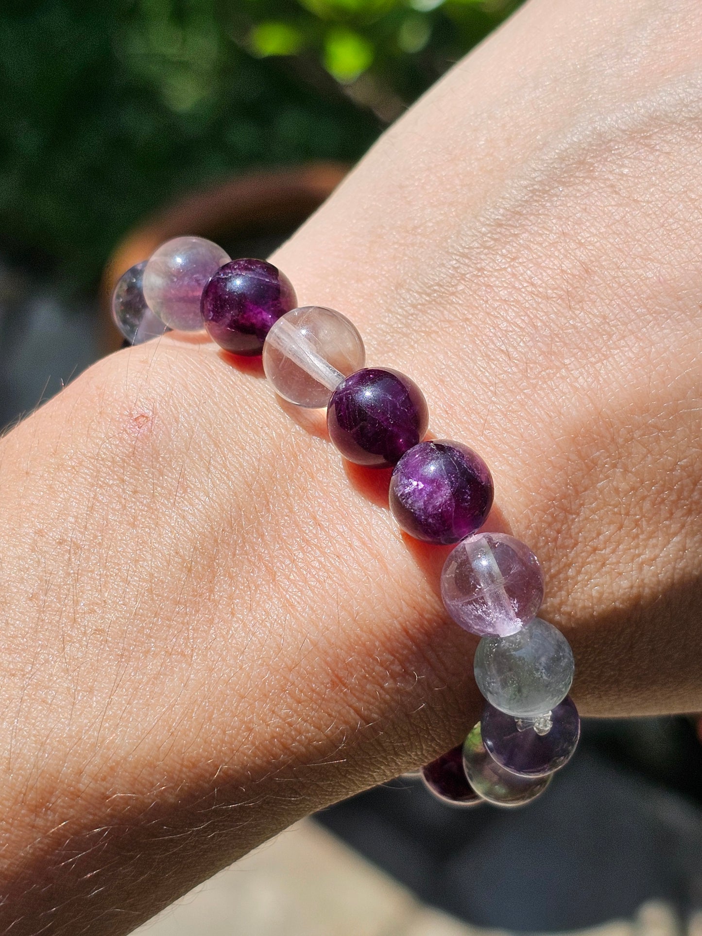 Bracelet Fluorite arc en ciel 10mm n°2