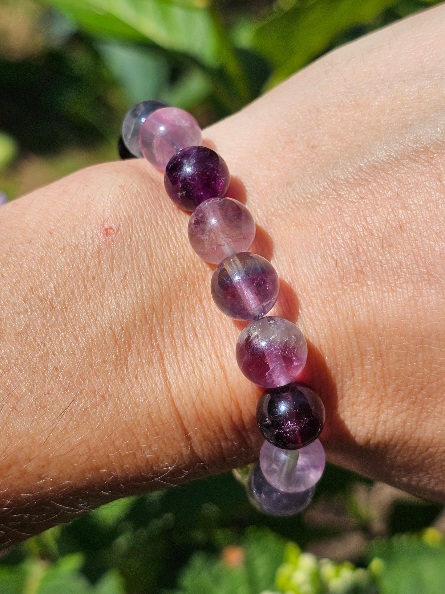 Bracelet Fluorite arc en ciel 10mm n°2