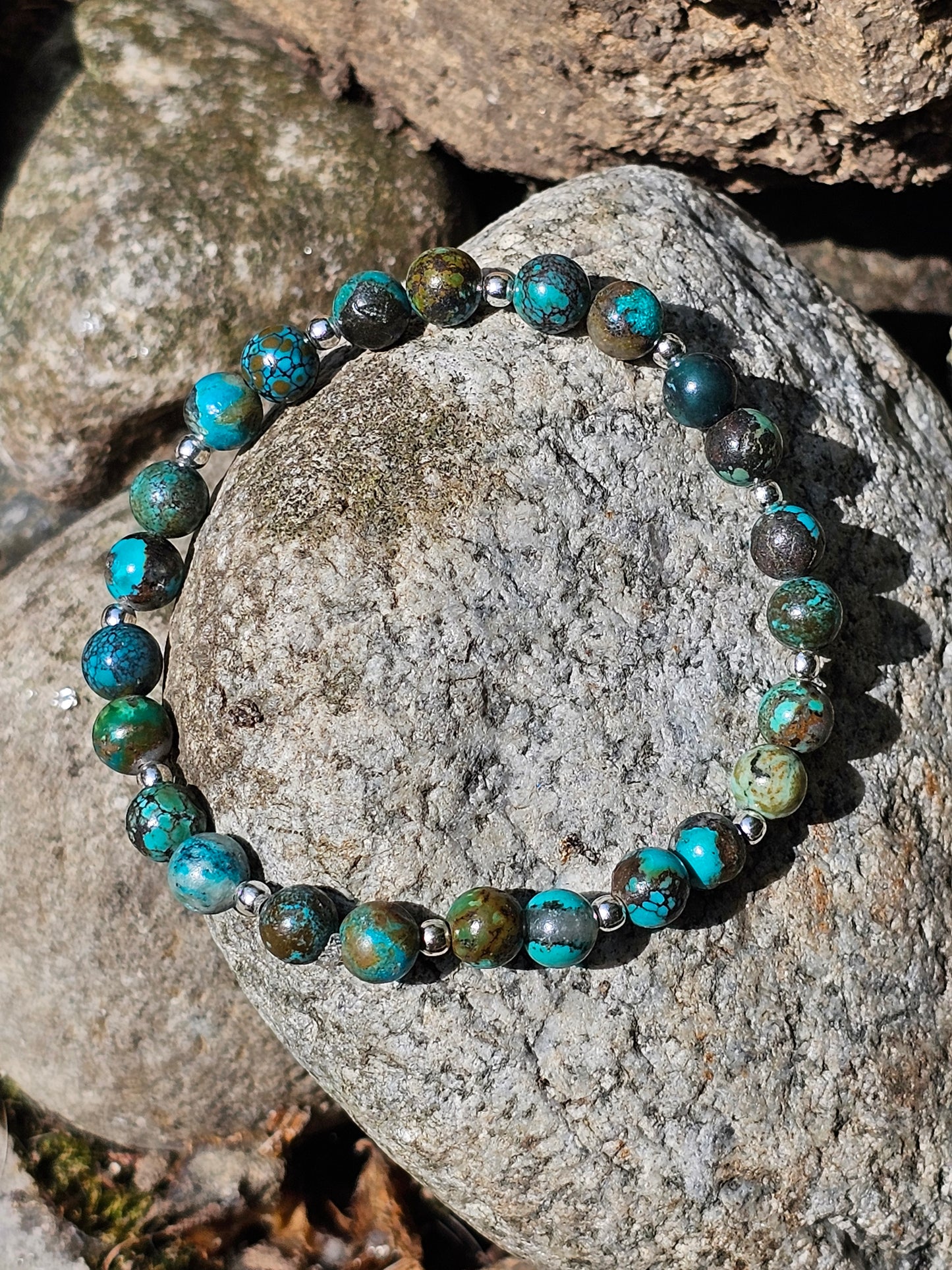 Bracelet Turquoise naturelle et argent
