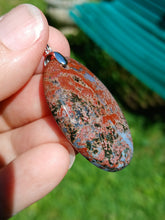 Pendentif Agate mousse rouge n°5