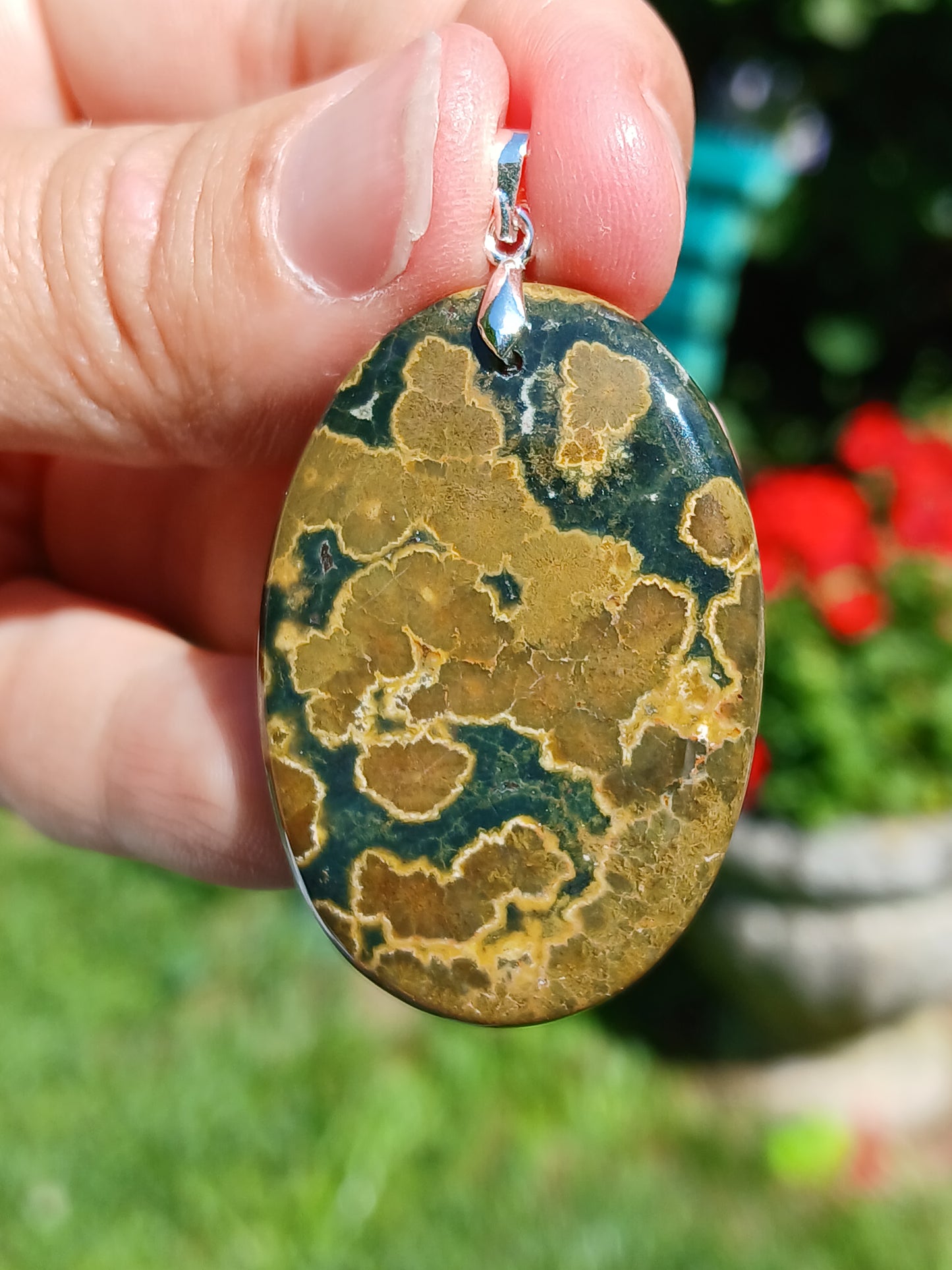 Pendentif Jaspe orbiculaire B