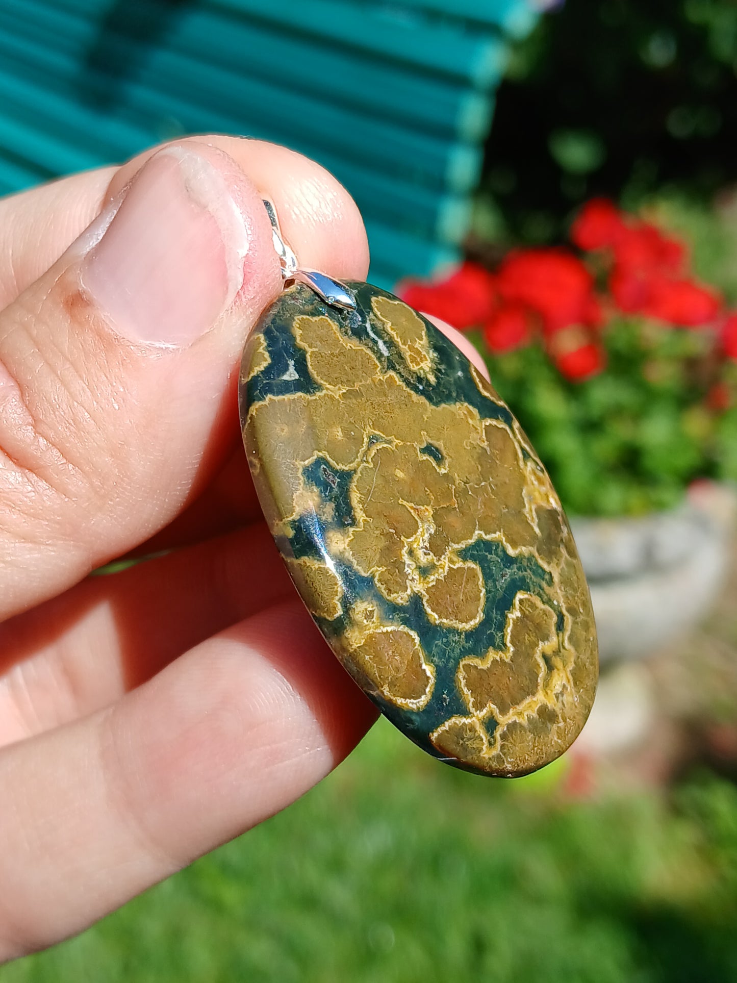 Pendentif Jaspe orbiculaire B