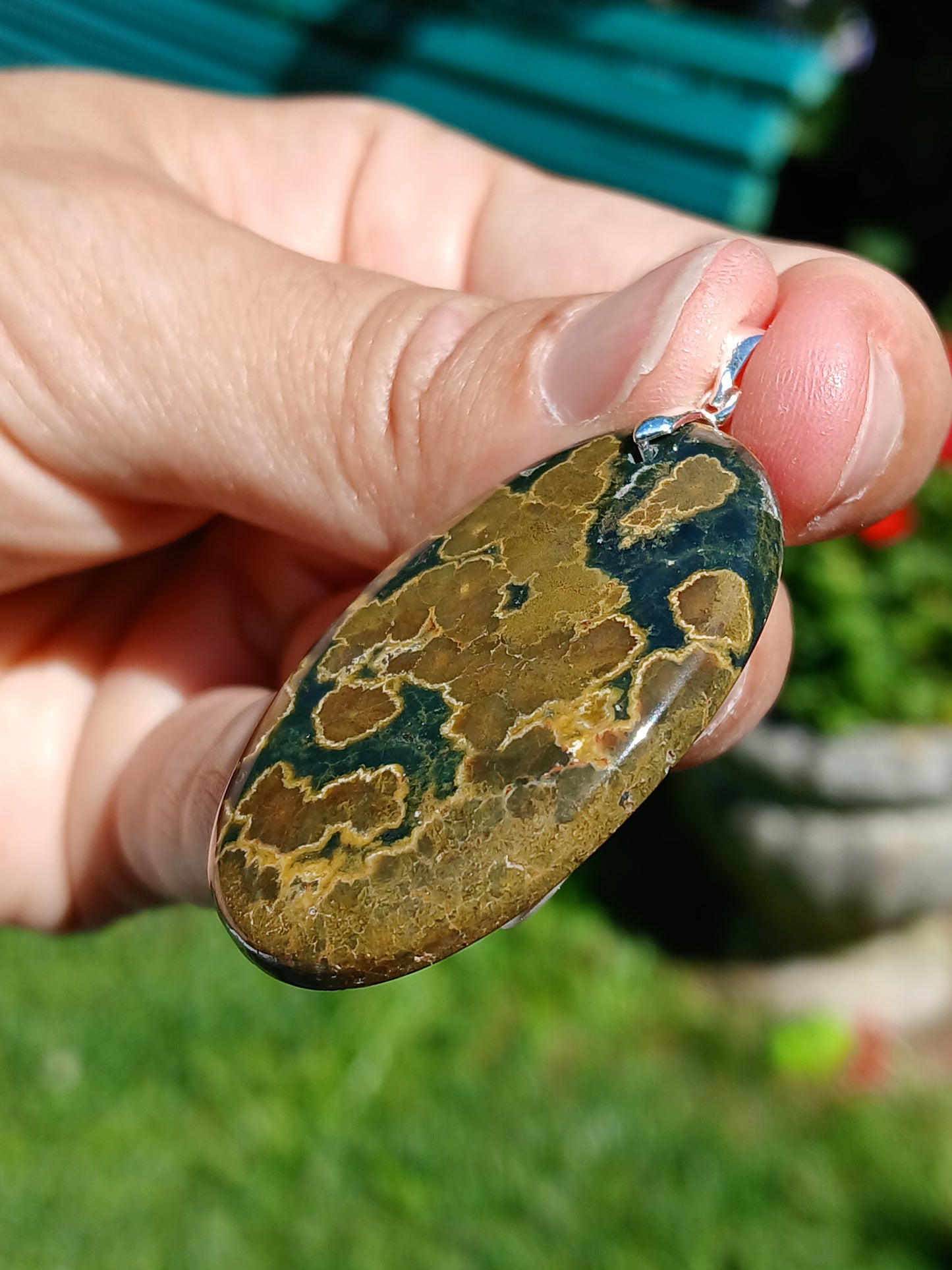 Pendentif Jaspe orbiculaire B