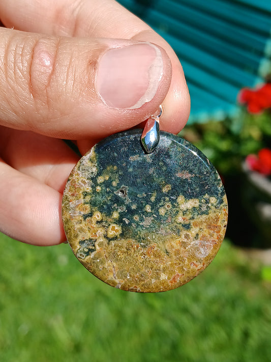 Pendentif Jaspe orbiculaire C