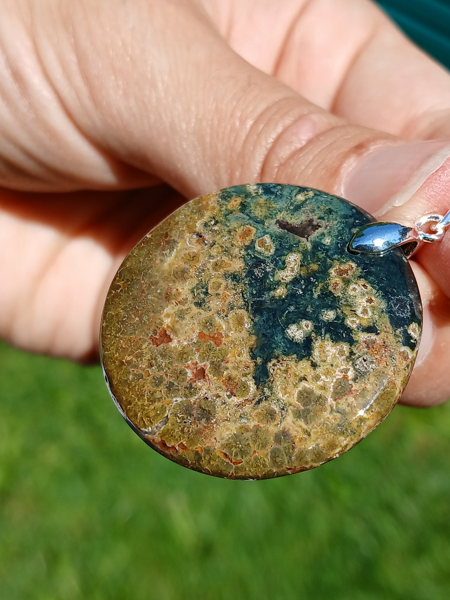 Pendentif Jaspe orbiculaire C