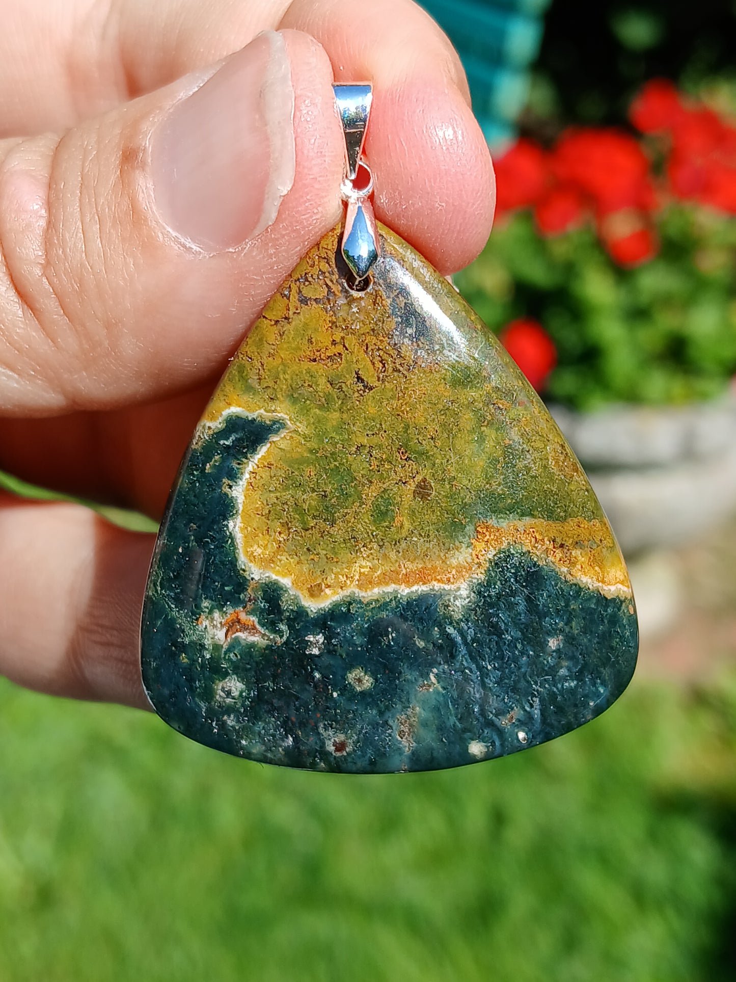 Pendentif Jaspe orbiculaire G