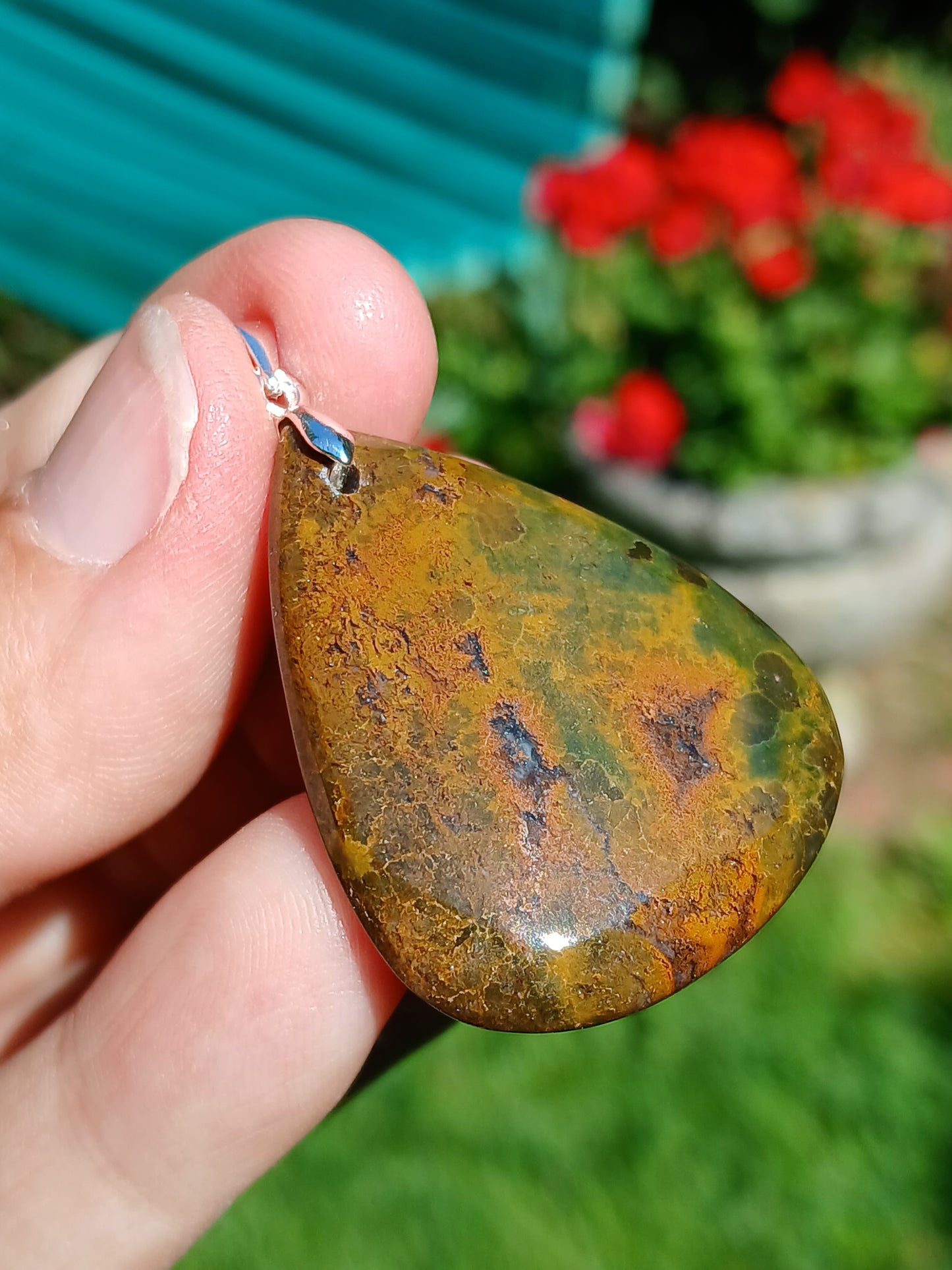Pendentif Jaspe orbiculaire E