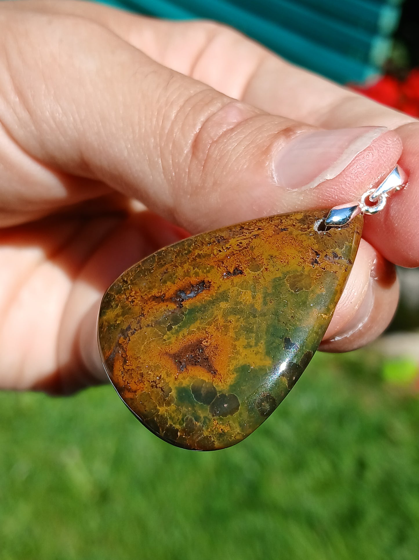 Pendentif Jaspe orbiculaire E