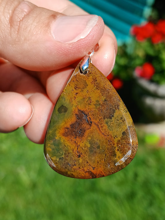 Pendentif Jaspe orbiculaire E