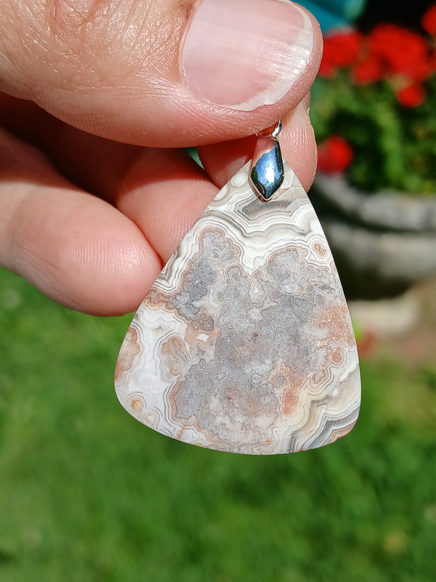 Pendentif Agate crazy lace n°1