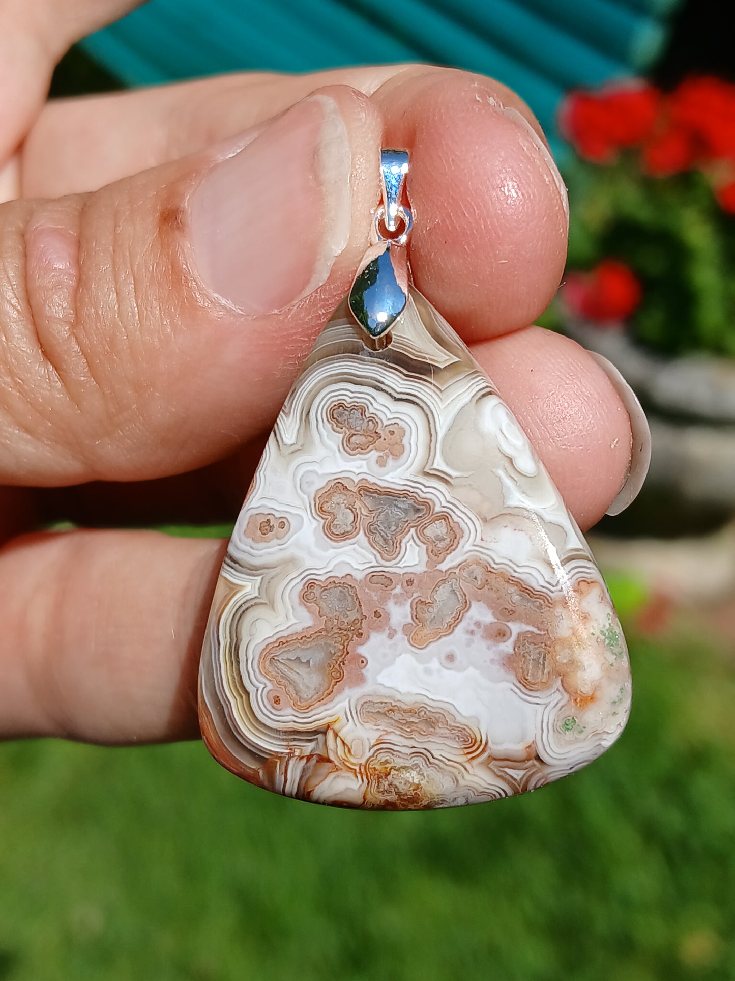 Pendentif Agate crazy lace n°1