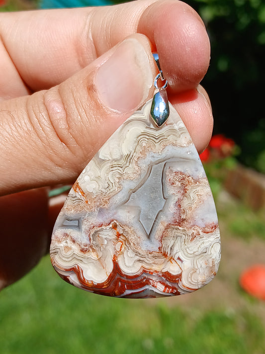 Pendentif Agate crazy lace n°8