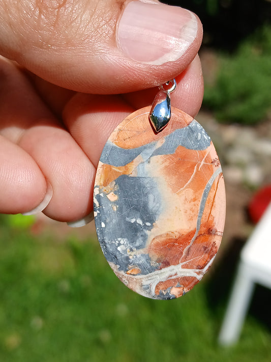 Pendentif Jaspe maligano n°8