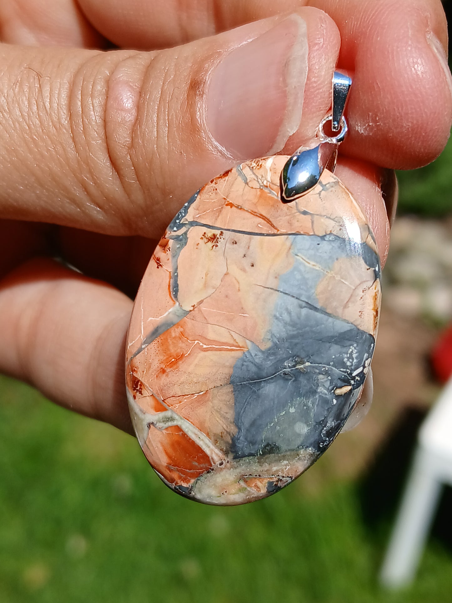 Pendentif Jaspe maligano n°8