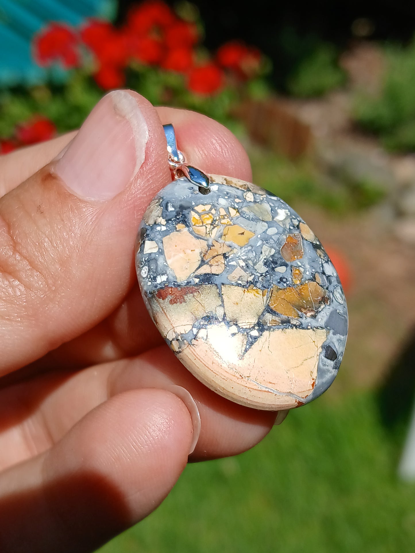 Pendentif Jaspe maligano n°9
