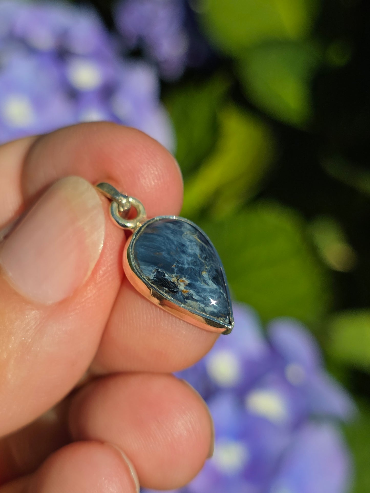 Pendentif en Pietersite serti argent 925 n°4