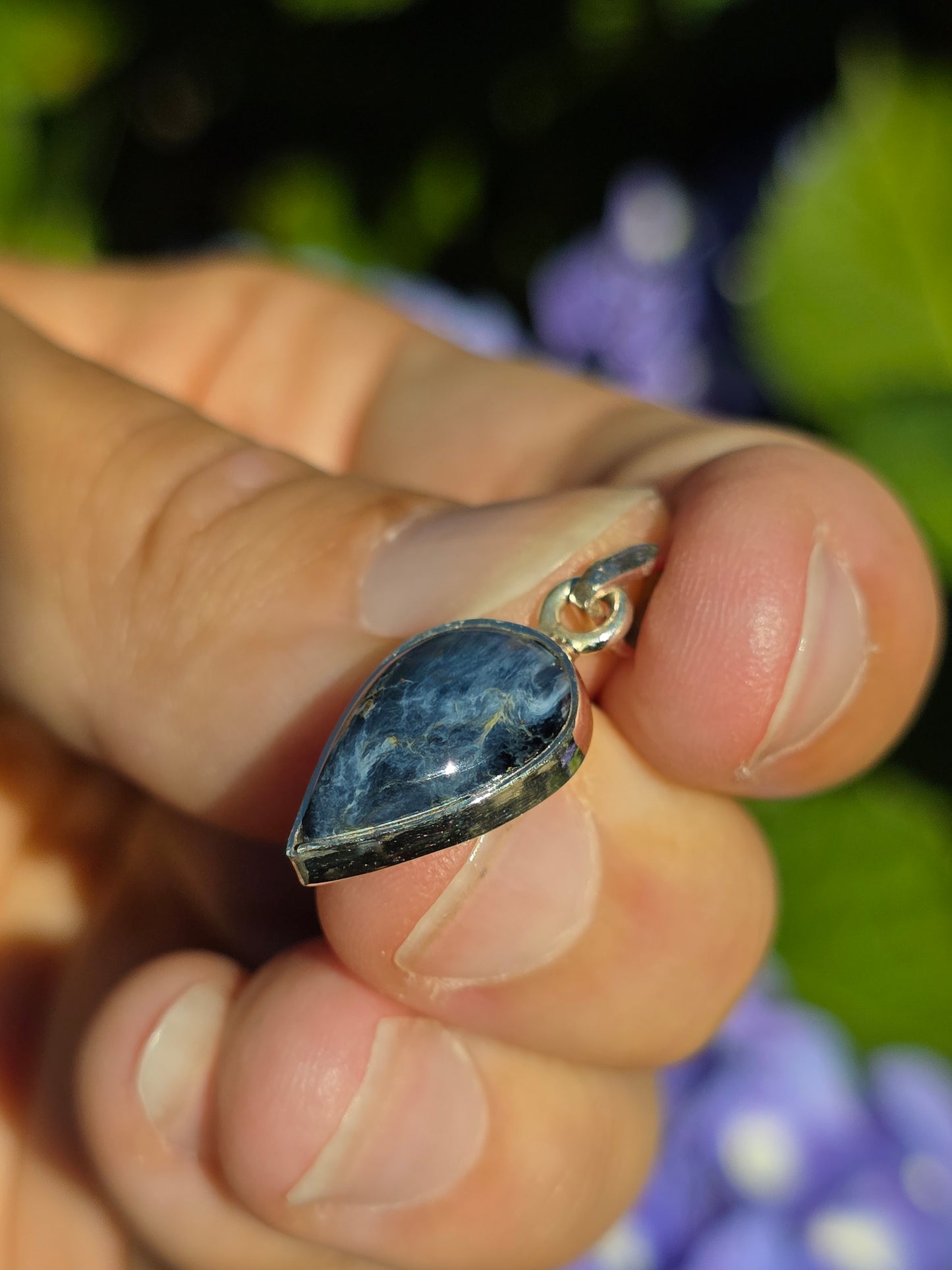Pendentif en Pietersite serti argent 925 n°4