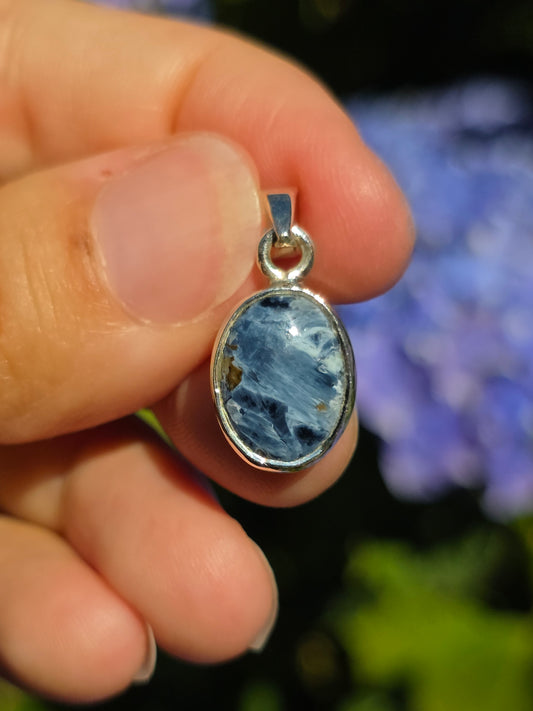 Pendentif en Pietersite serti argent 925 n°5