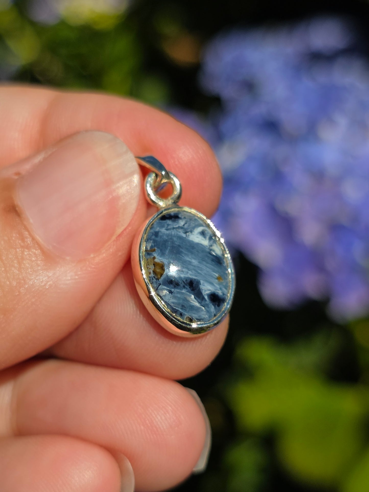 Pendentif en Pietersite serti argent 925 n°5