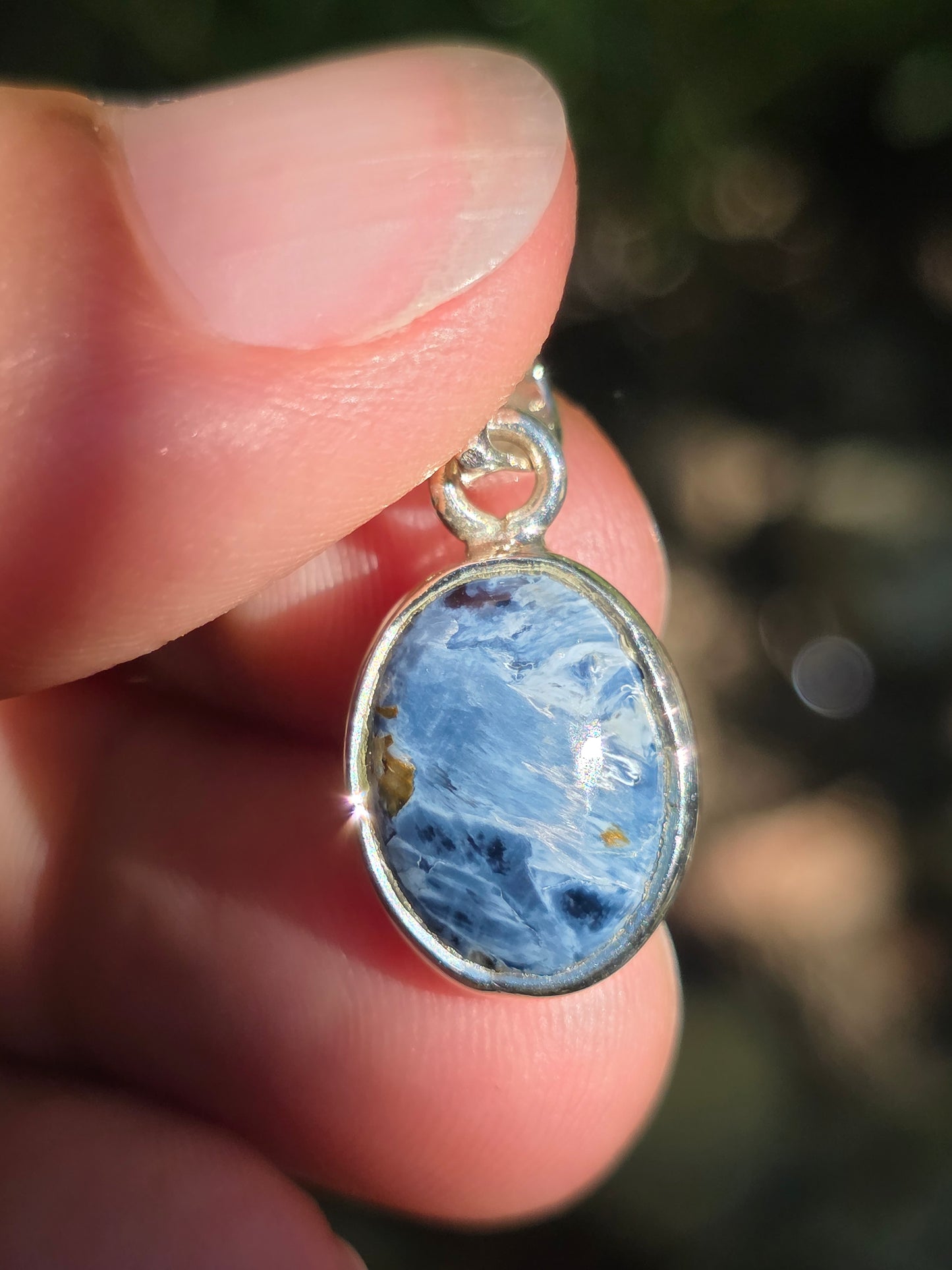 Pendentif en Pietersite serti argent 925 n°5