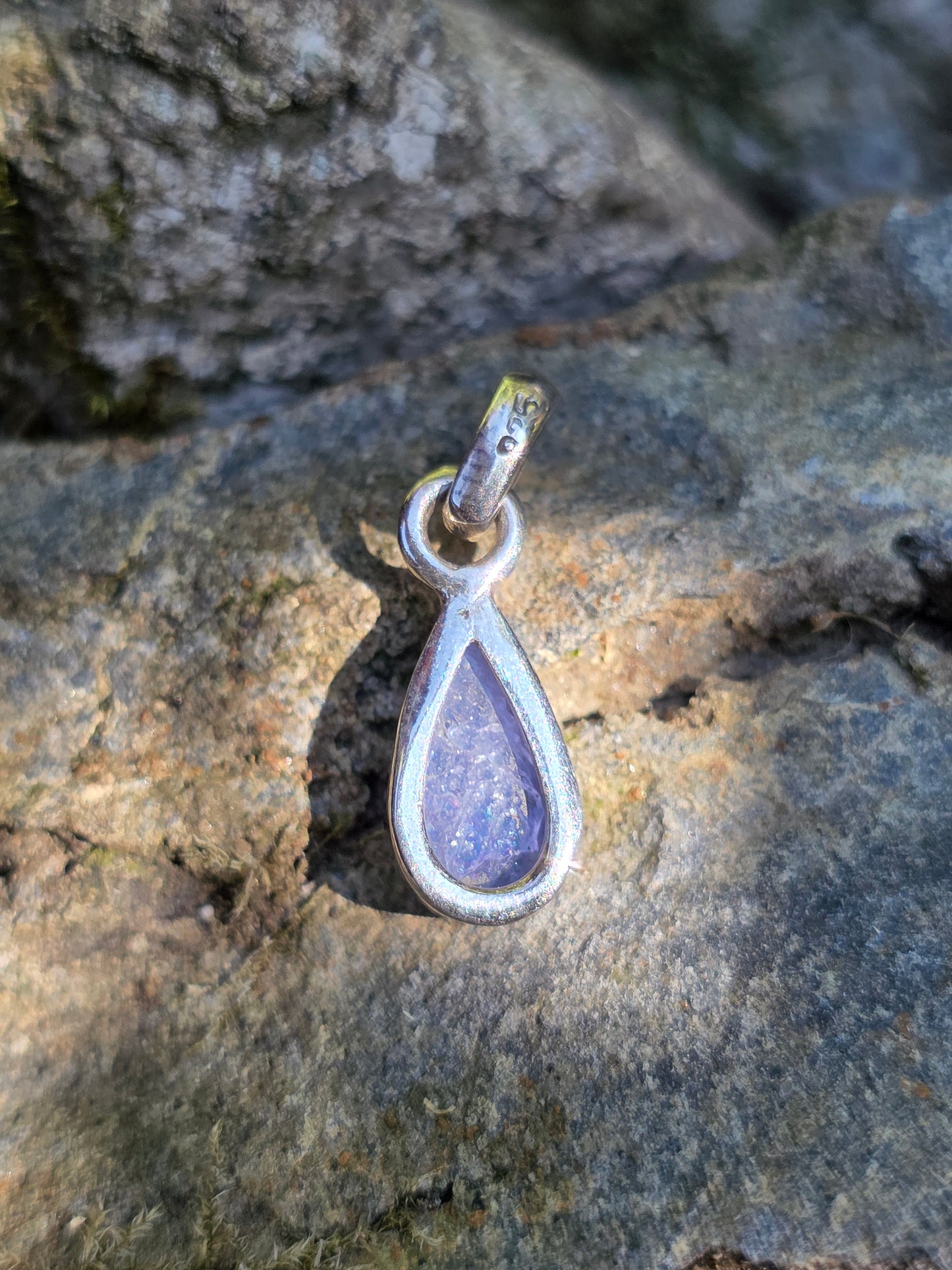 Pendentif rare en Tanzanite sertie argent 925 n°2