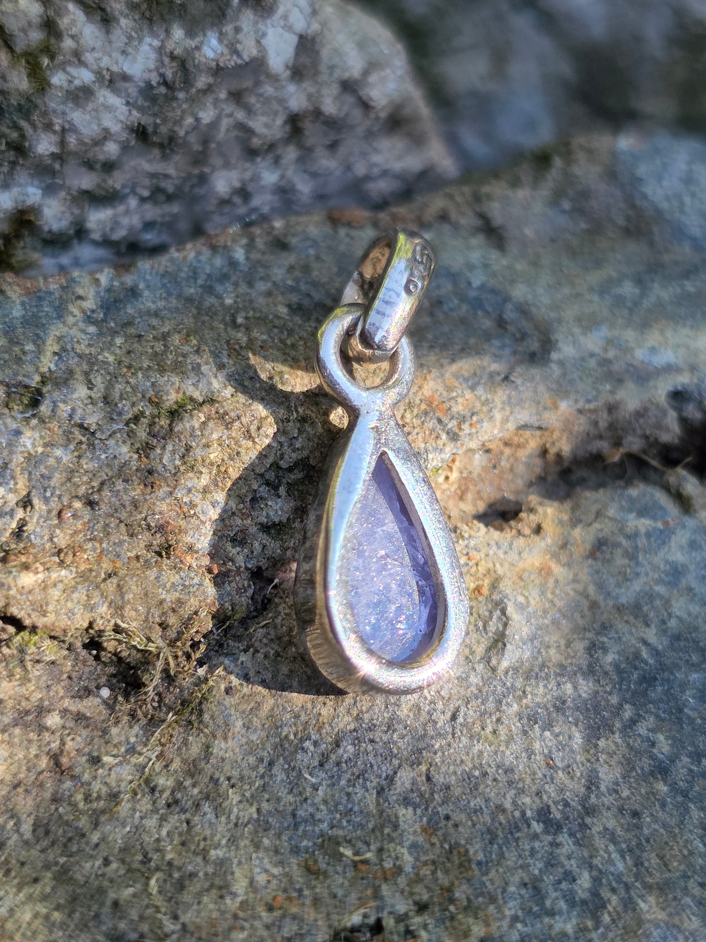 Pendentif rare en Tanzanite sertie argent 925 n°2