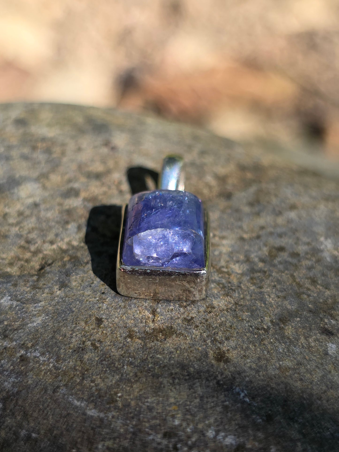 Pendentif rare en Tanzanite sertie argent 925 n°5
