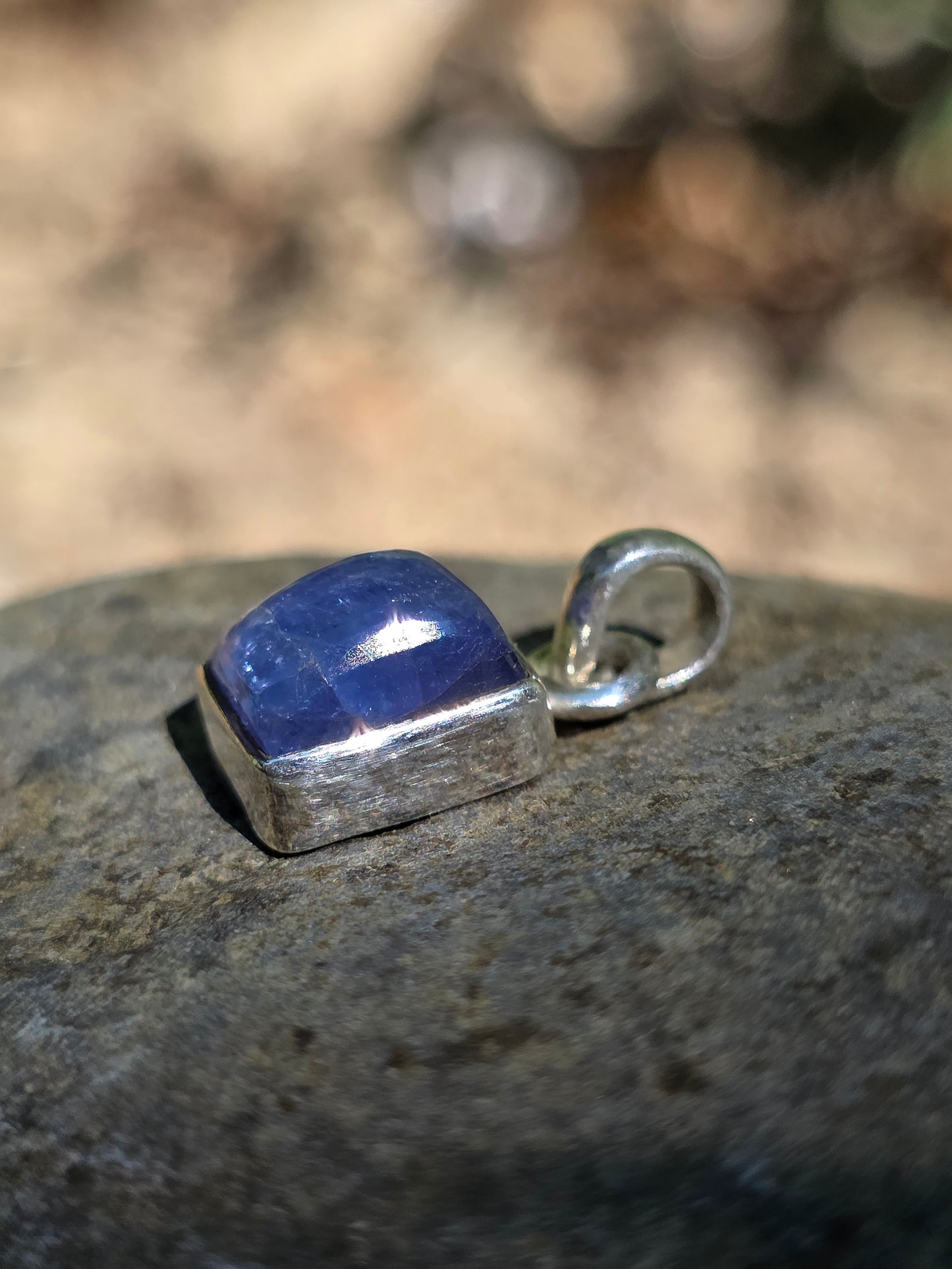 Pendentif rare en Tanzanite sertie argent 925 n°5