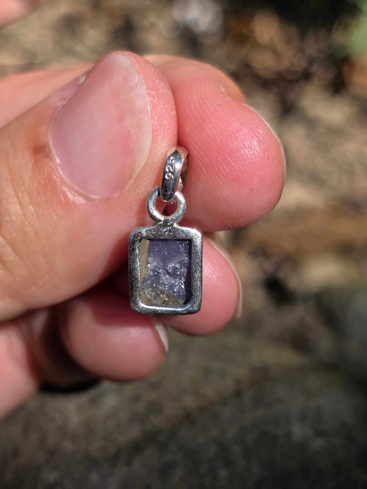 Pendentif rare en Tanzanite sertie argent 925 n°5