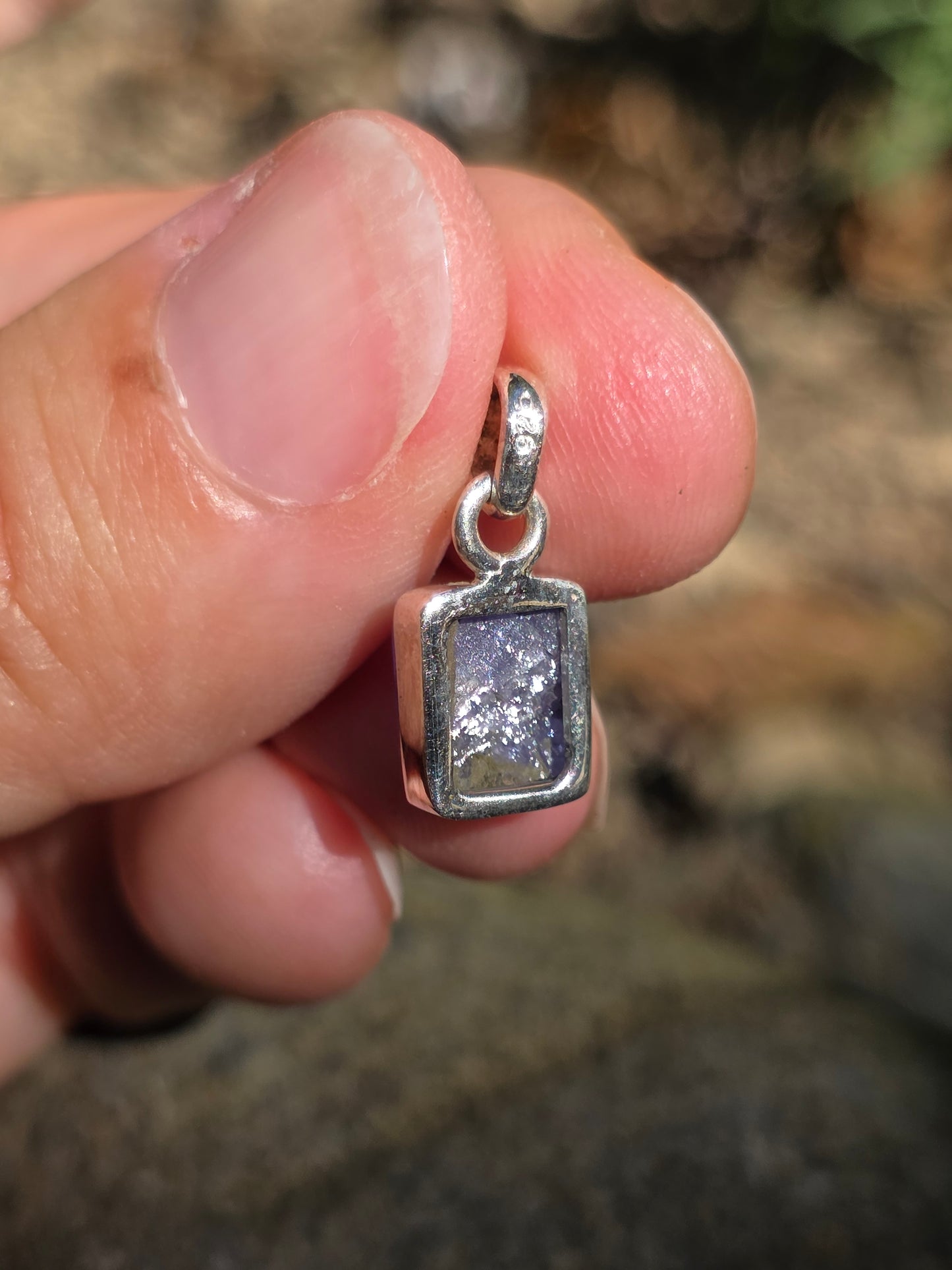 Pendentif rare en Tanzanite sertie argent 925 n°5