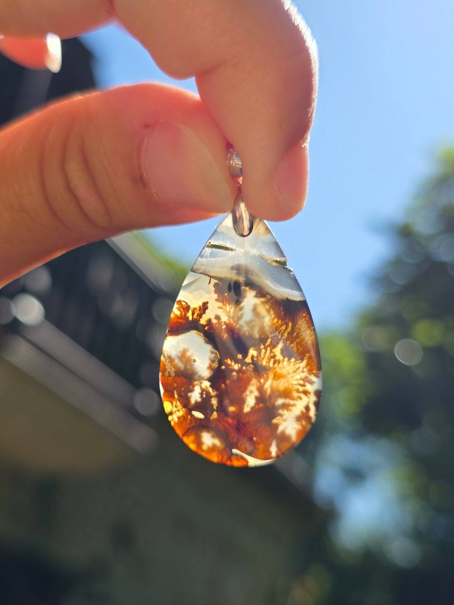 Pendentif Agate dendritique de Turquie n°1
