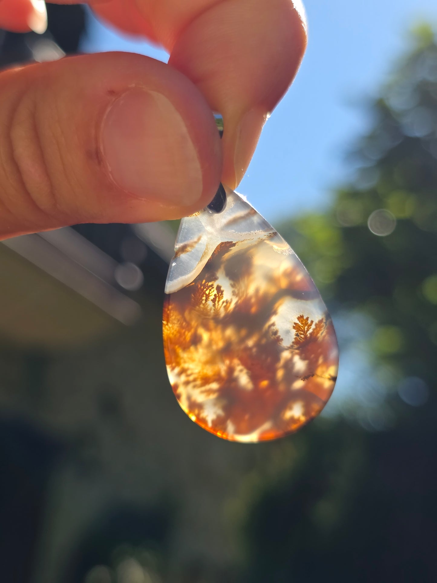Pendentif Agate dendritique de Turquie n°1