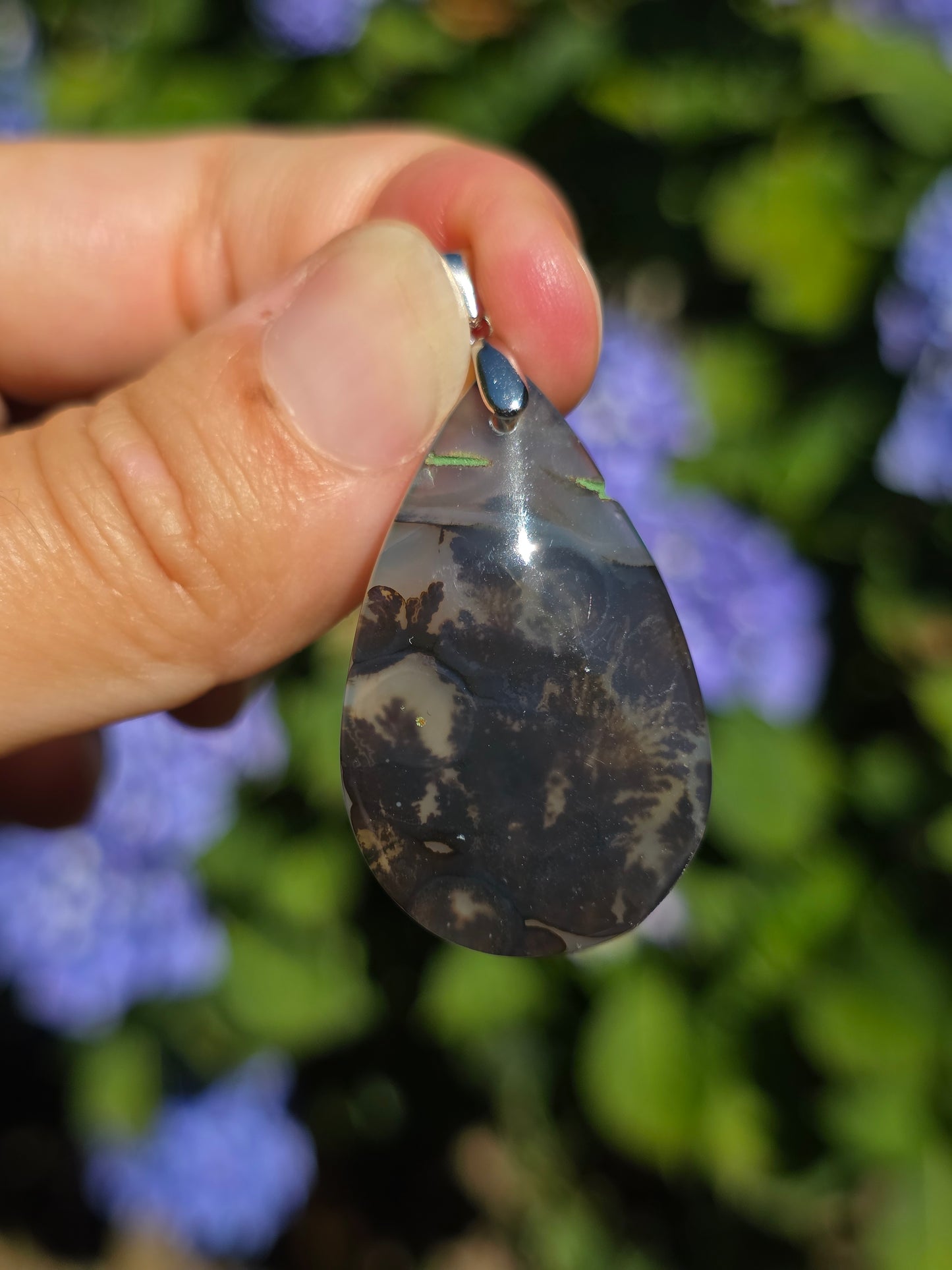 Pendentif Agate dendritique de Turquie n°1