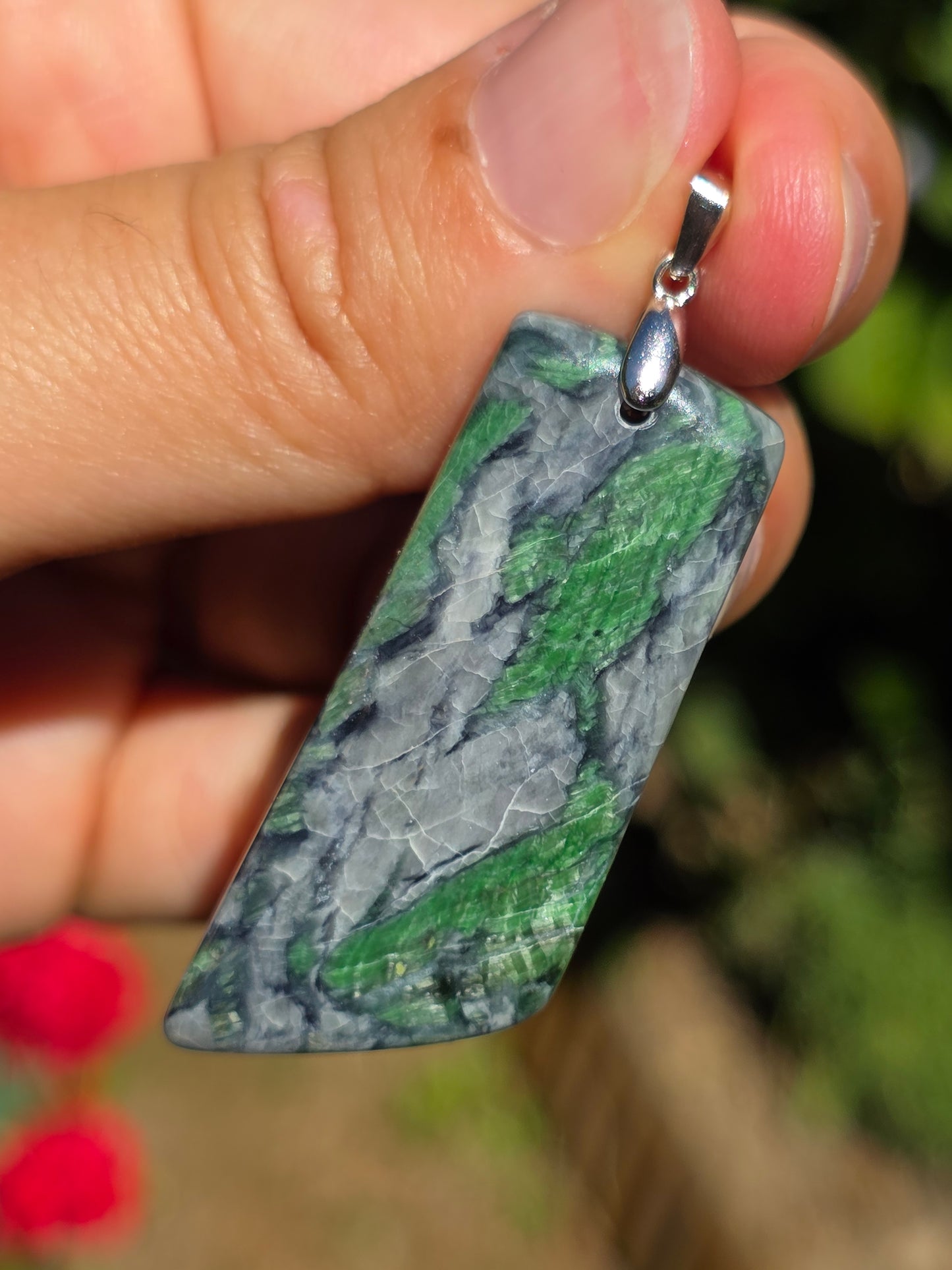Pendentif Smaragdite de Corse n°3
